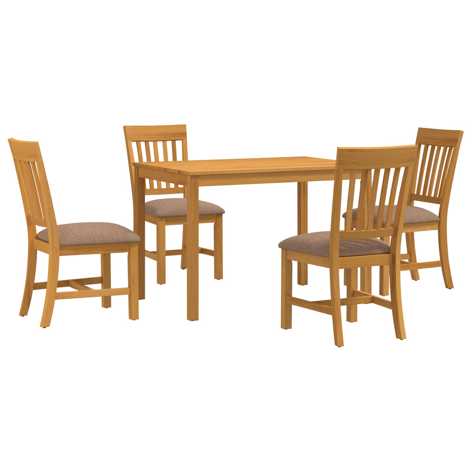 Σετ τραπεζαρίας 5 τμχ. Γκρι Στερεό Ξύλο Δρυός - Pakobazaar