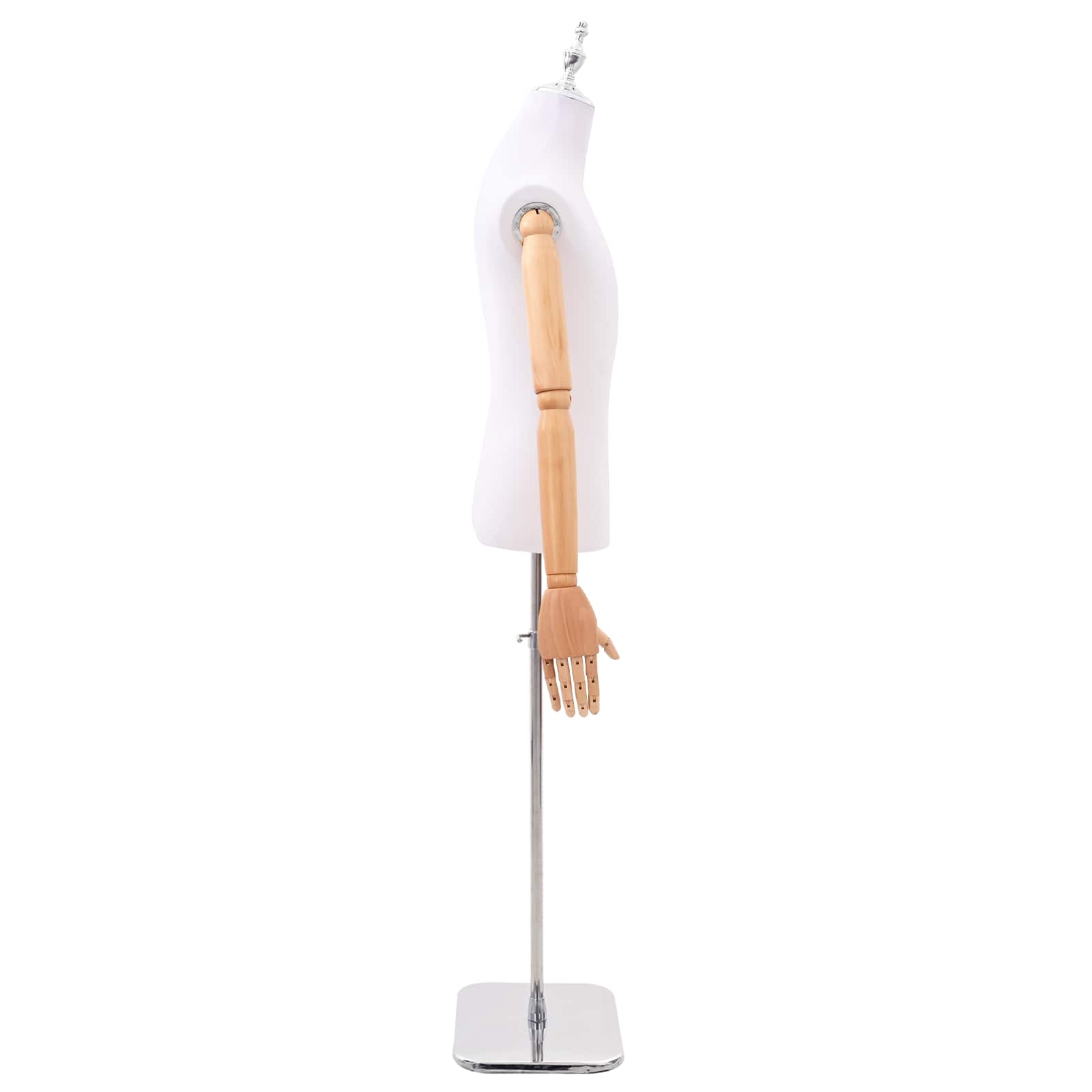Ρυθμιζόμενο Μανεκέν 160-232 εκ. με βάση Αρσενικός PP Λευκό - Pakobazaar