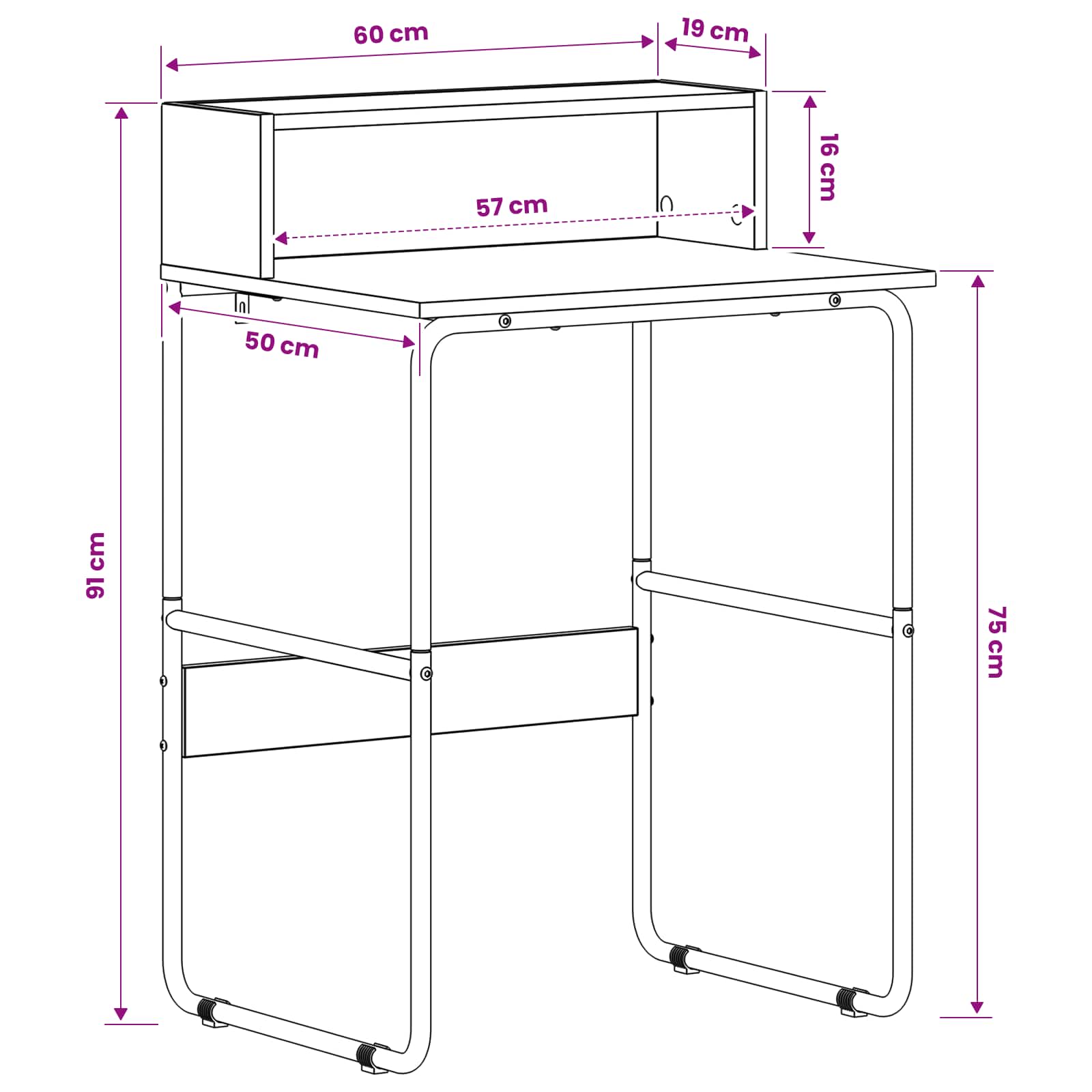 Γραφείο με αποθηκευτικό χώρο Artisan Δρυς 60 x 50 x 91 cm - Pakobazaar