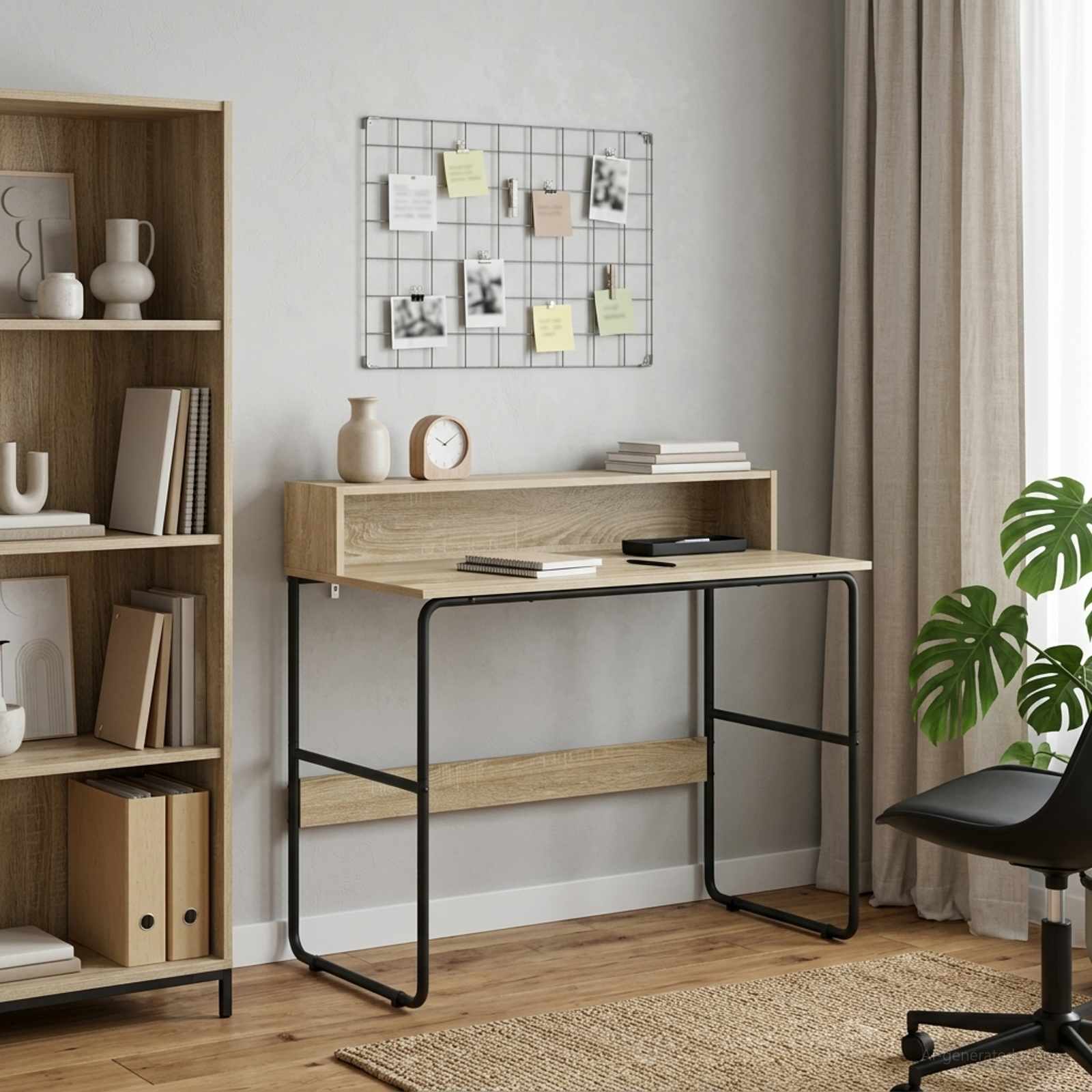 Γραφείο με αποθηκευτικό χώρο Sonoma Δρυς 100 x 50 x 91 cm - Pakobazaar