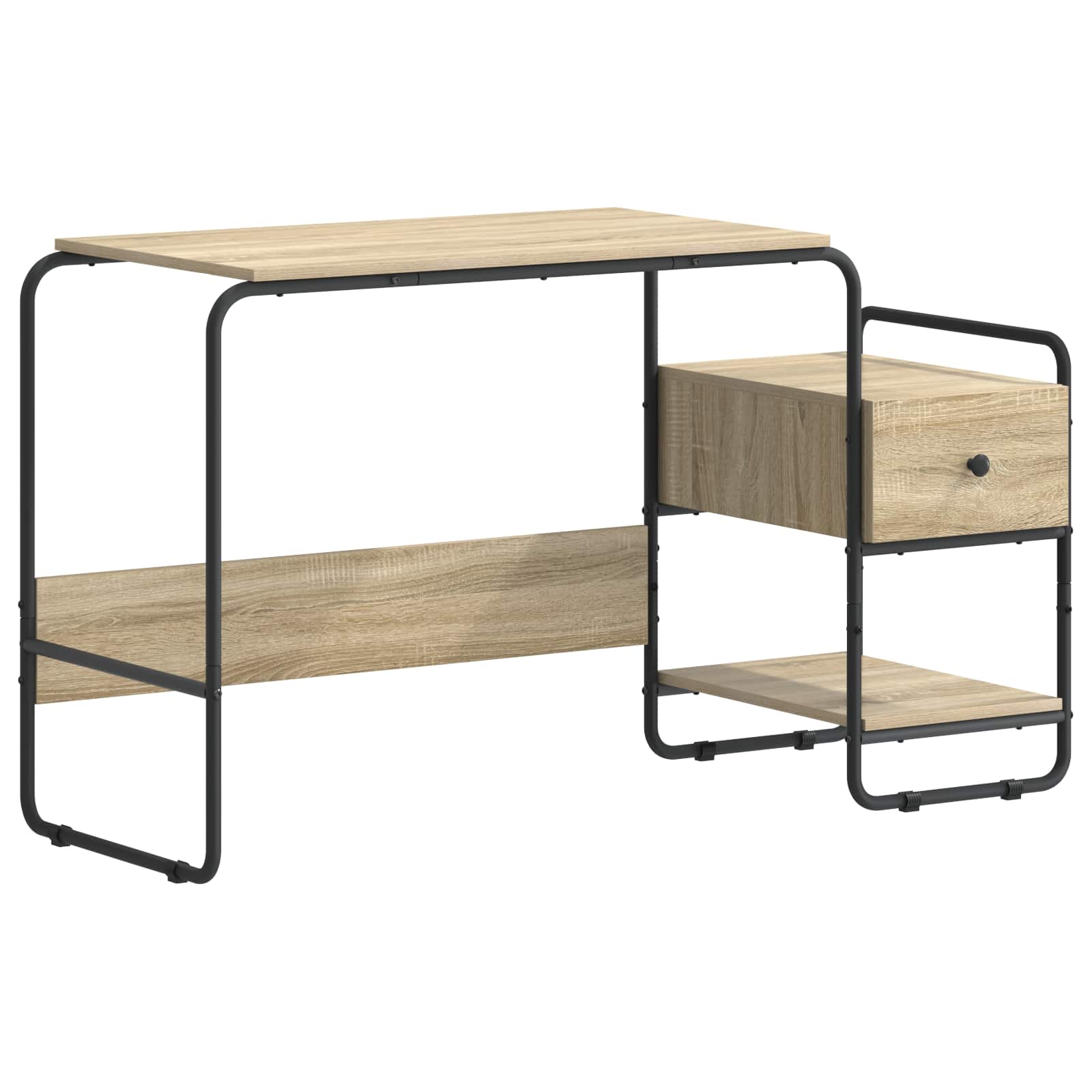 Γραφείο με αποθηκευτικό χώρο Sonoma Δρυς 131.5 x 50 x 75.5 εκ. - Pakobazaar