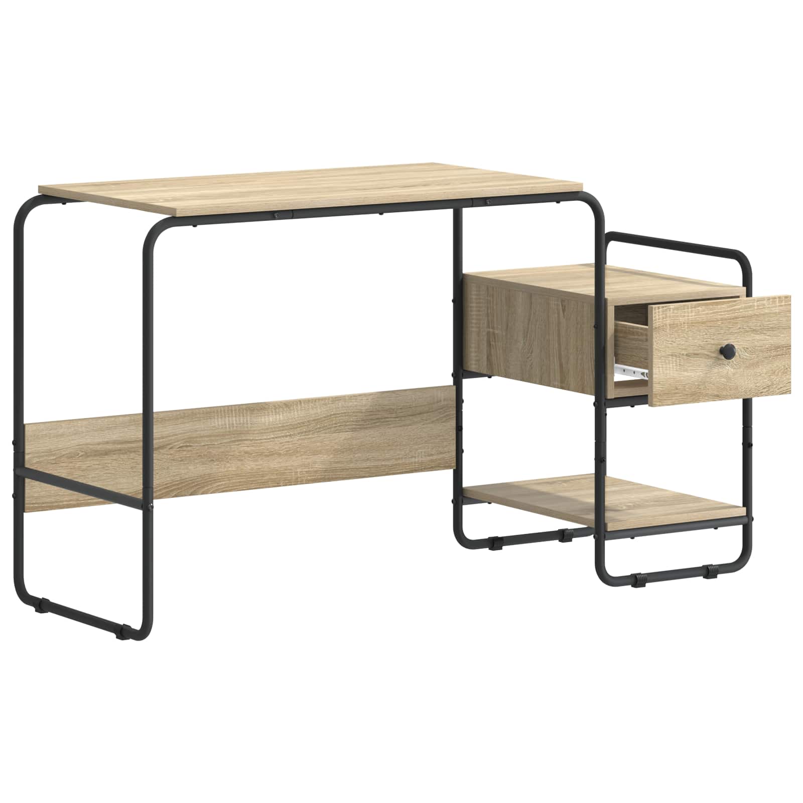 Γραφείο με αποθηκευτικό χώρο Sonoma Δρυς 131.5 x 50 x 75.5 εκ. - Pakobazaar