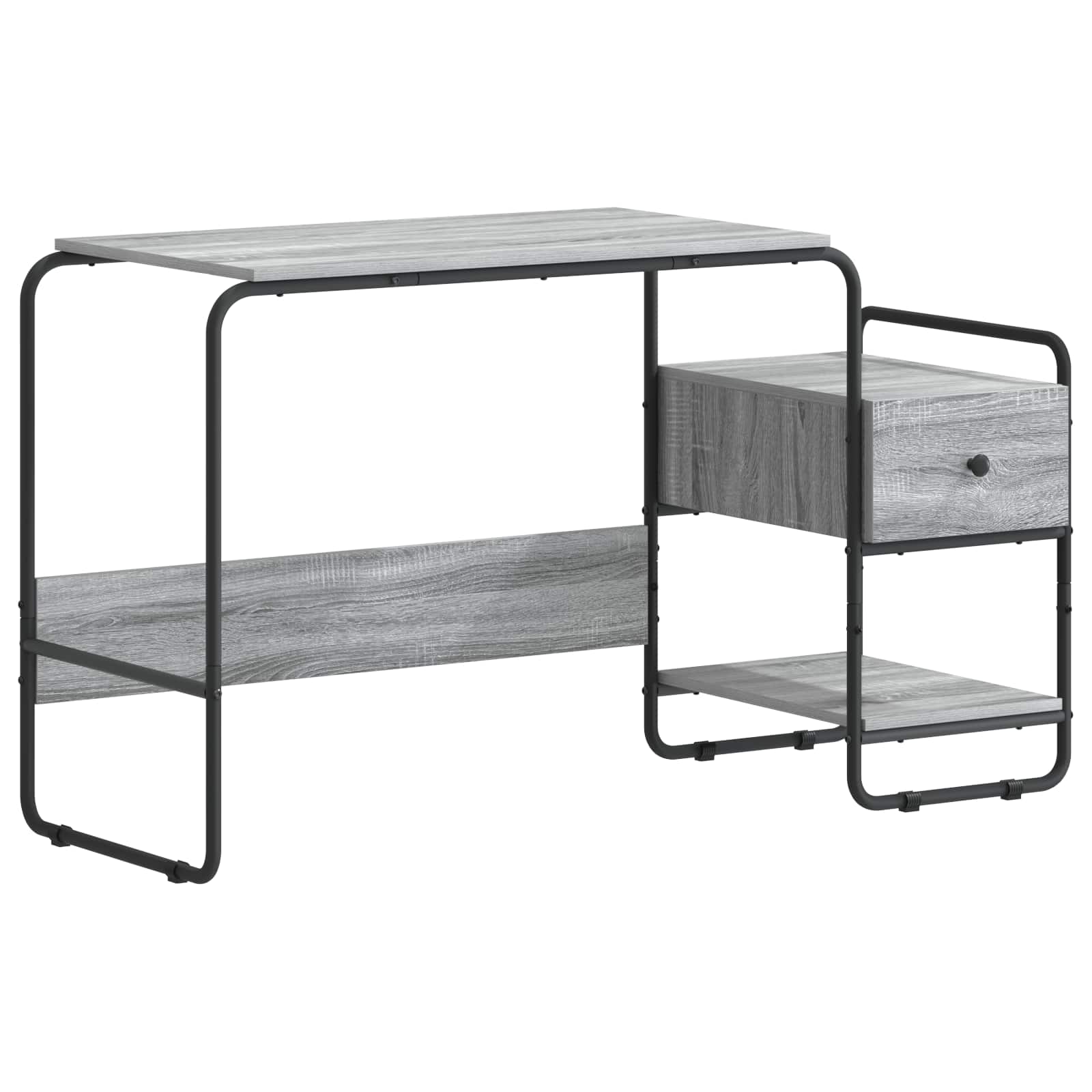 Γραφείο με αποθηκευτικό χώρο Γκρι Sonoma 131.5 x 50 x 75.5 εκ. - Pakobazaar