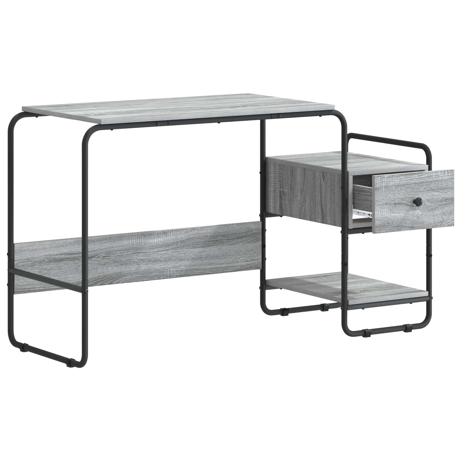 Γραφείο με αποθηκευτικό χώρο Γκρι Sonoma 131.5 x 50 x 75.5 εκ. - Pakobazaar