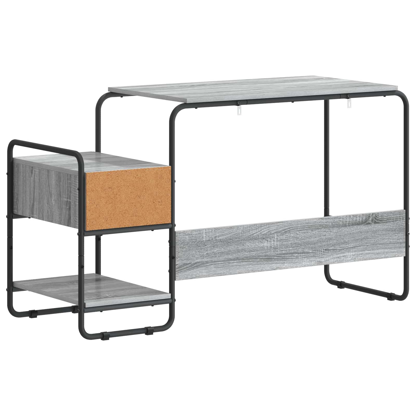Γραφείο με αποθηκευτικό χώρο Γκρι Sonoma 131.5 x 50 x 75.5 εκ. - Pakobazaar