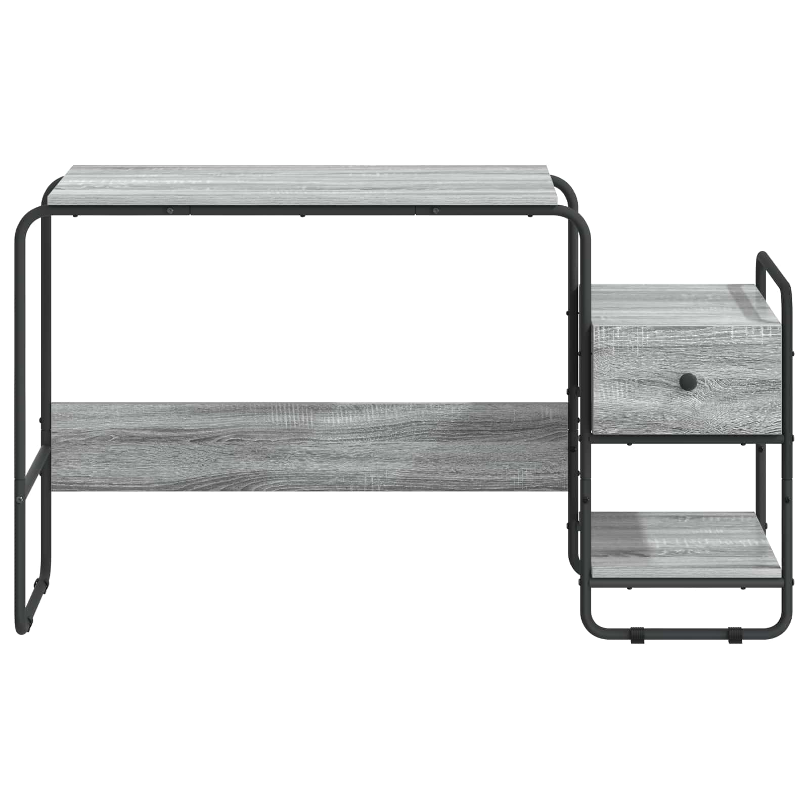 Γραφείο με αποθηκευτικό χώρο Γκρι Sonoma 131.5 x 50 x 75.5 εκ. - Pakobazaar
