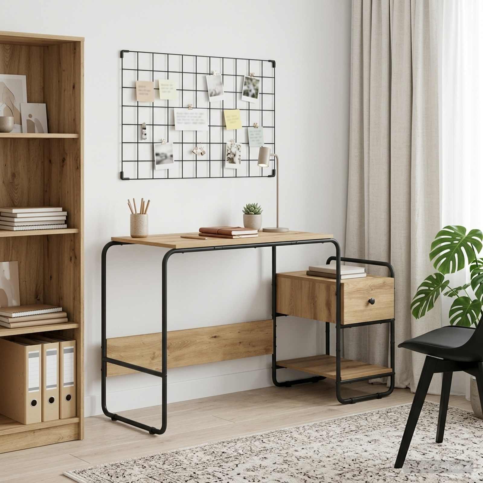 Γραφείο με αποθηκευτικό χώρο Artisan Δρυς 131.5 x 50 x 75.5 εκ. - Pakobazaar
