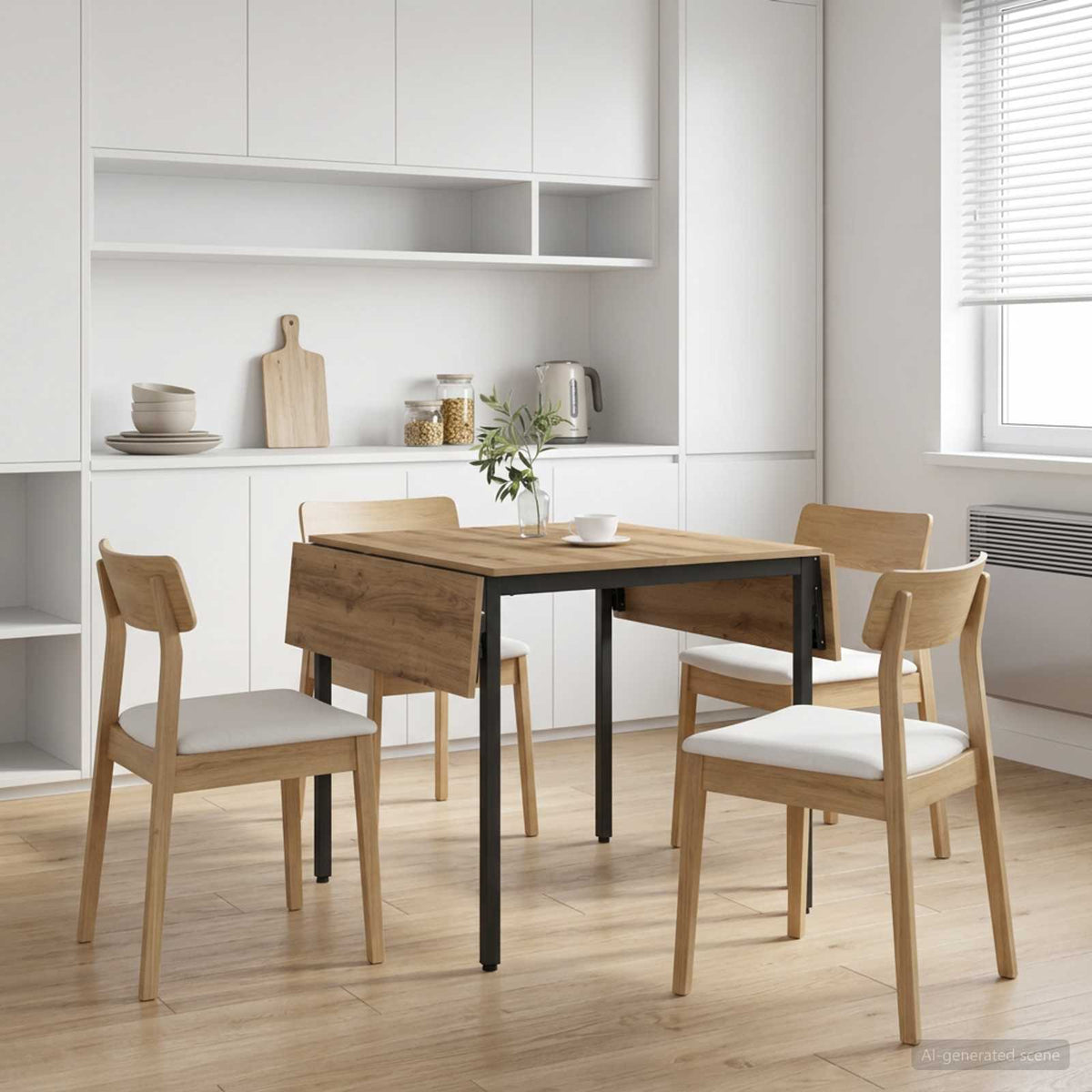 Επεκτάσιμο τραπέζι φαγητού 120 x 81,5 x 75 εκ. Artisan Δρυς