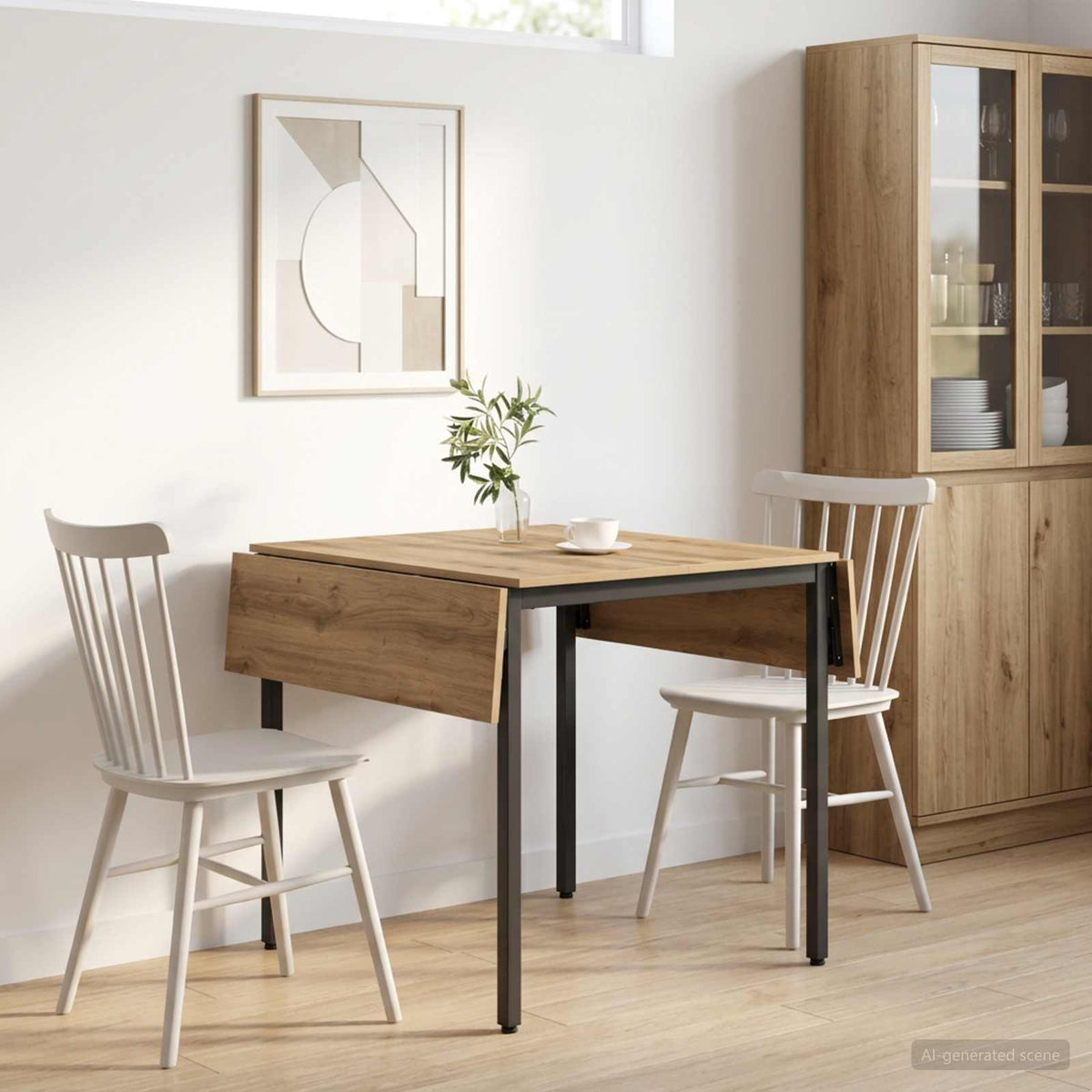Επεκτάσιμο τραπέζι φαγητού 120 x 81,5 x 75 εκ. Artisan Δρυς