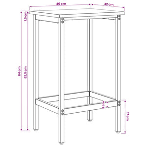 Μπαρ σκαμπό Artisan Δρυς 40 x 32 x 64 εκ Επεξεργασμένο Ξύλο - Pakobazaar