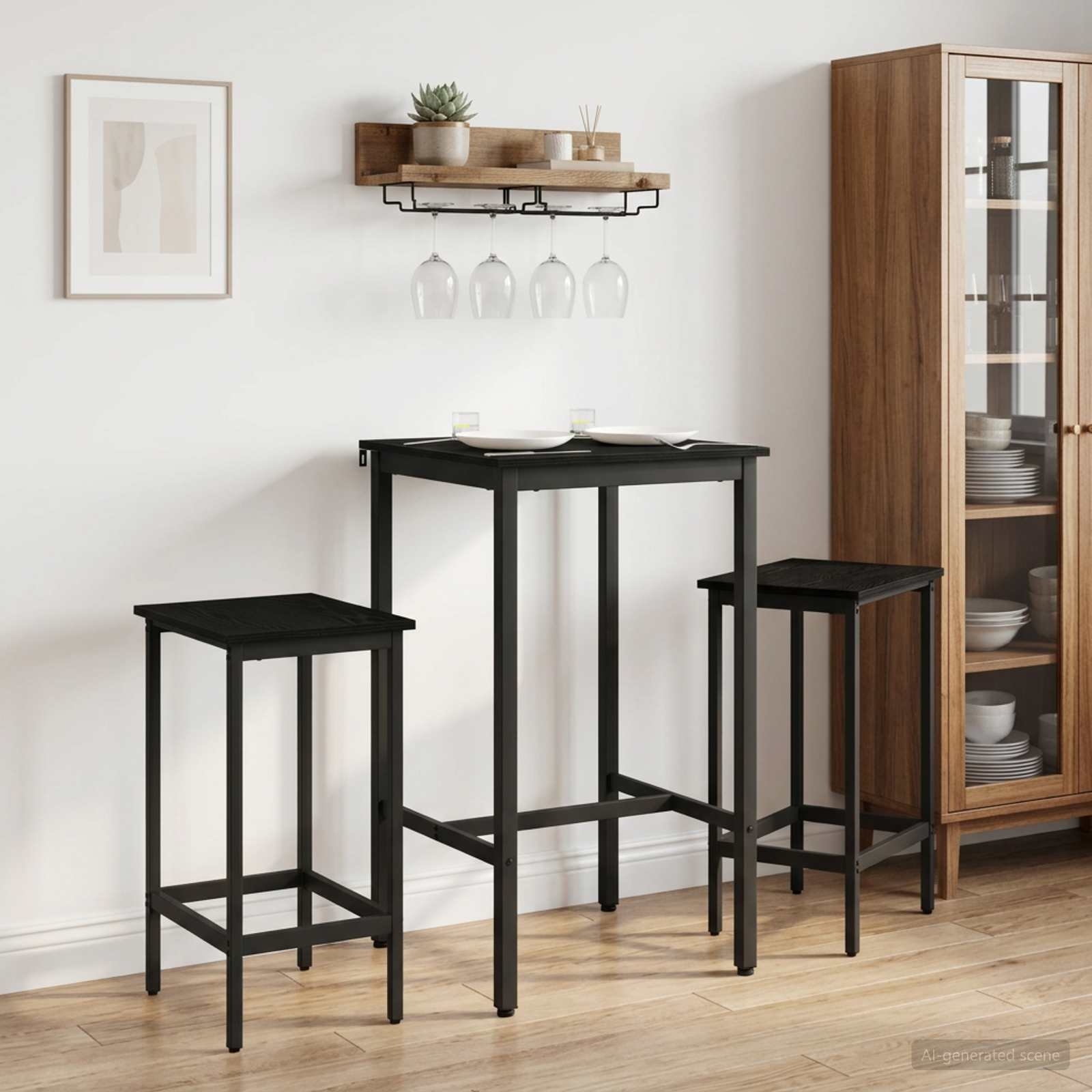 Μπαρ σκαμπό 2 τμχ. Μαύρη Δρυς 40 x 32 x 74 εκ - Pakobazaar
