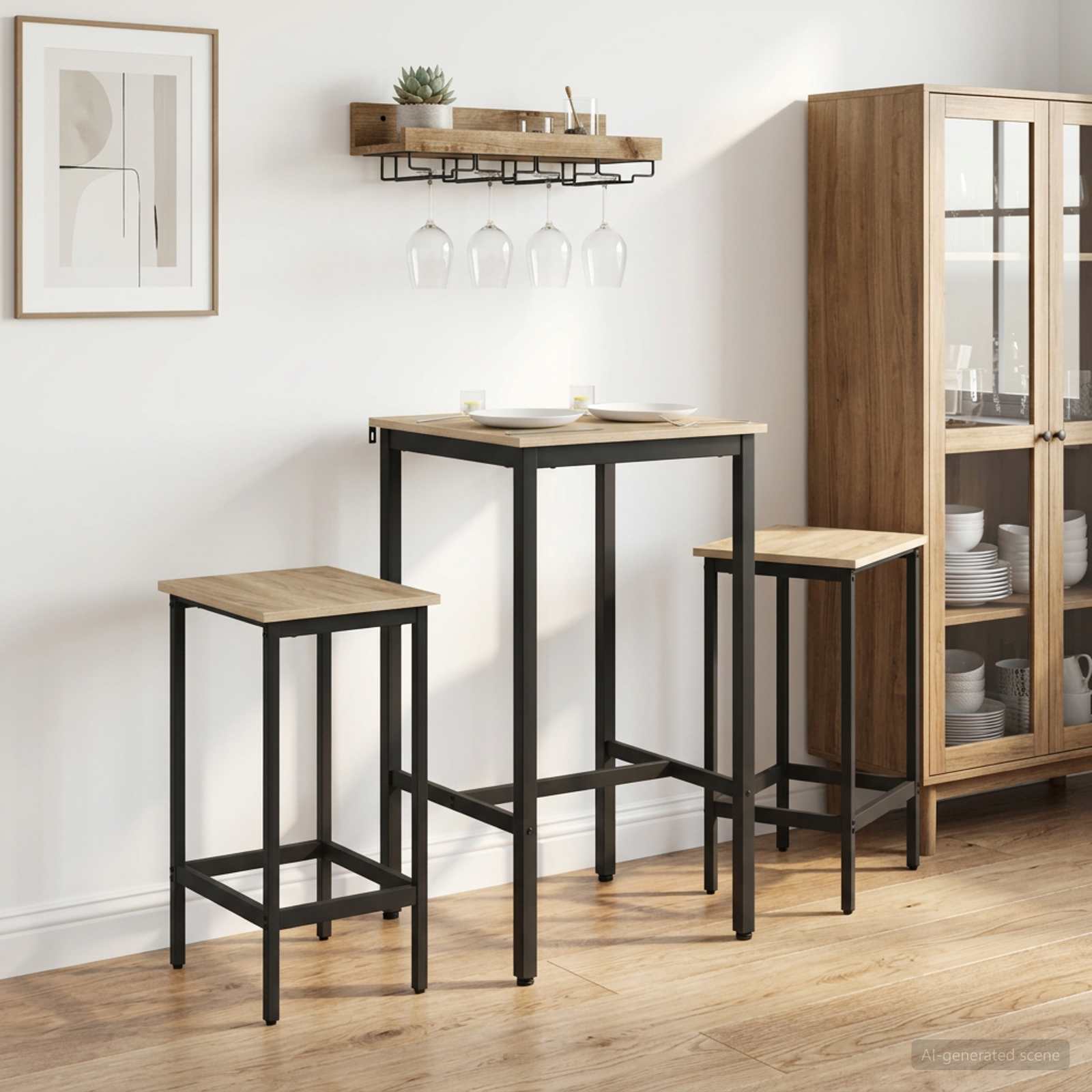 Μπαρ σκαμπό 2 τμχ. Sonoma Δρυς 40 x 32 x 74 εκ - Pakobazaar