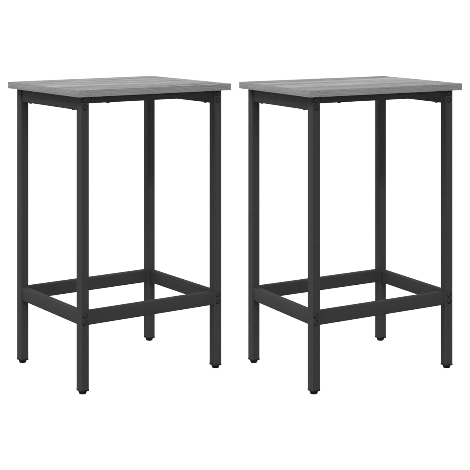 Μπαρ σκαμπό 2 τμχ. Γκρι Sonoma 40 x 32 x 74 εκ - Pakobazaar