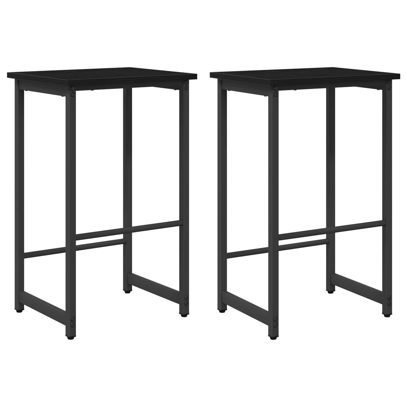 Μπαρ σκαμπό 2 τμχ. Μαύρη Δρυς 40 x 32 x 64 εκ - Pakobazaar