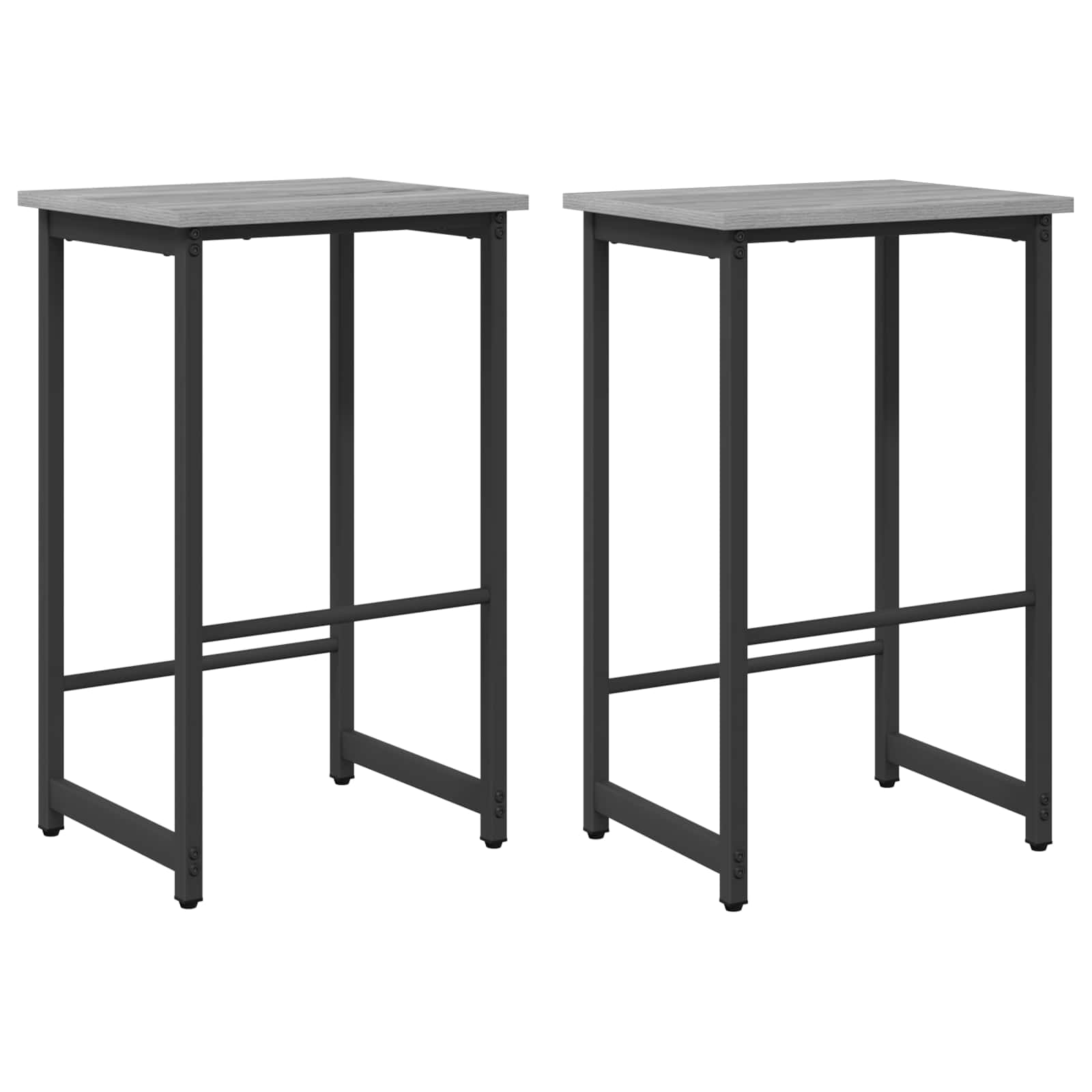 Μπαρ σκαμπό 2 τμχ. Γκρι Sonoma 40 x 32 x 74 εκ - Pakobazaar