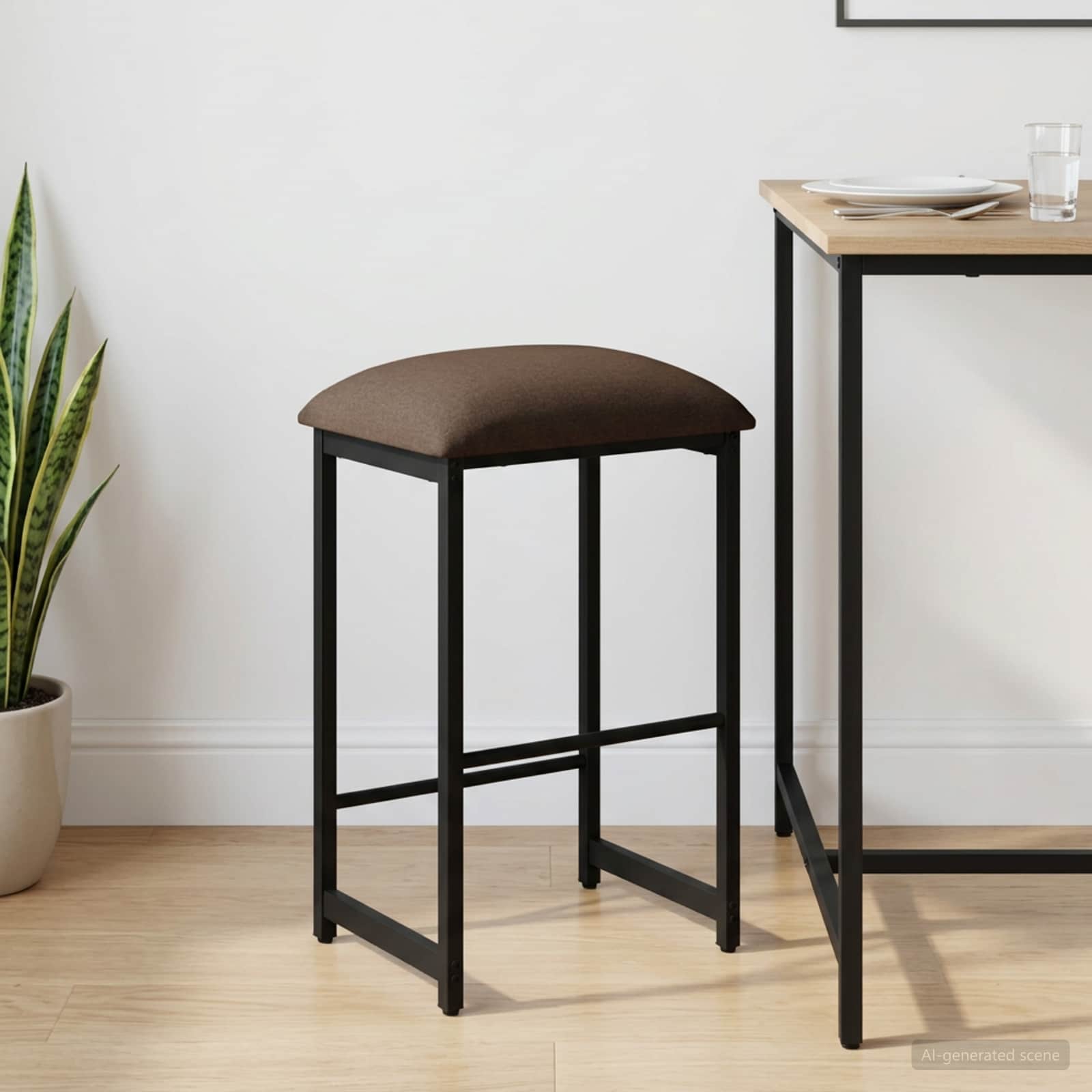Μπαρ σκαμπό Taupe 40 x 32 x 74 εκ Επεξεργασμένο Ξύλο