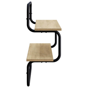 Ράφι Τοίχου 2 Επιπέδων Sonoma Δρυς 80 x 24,5 x 61 εκ - Pakobazaar