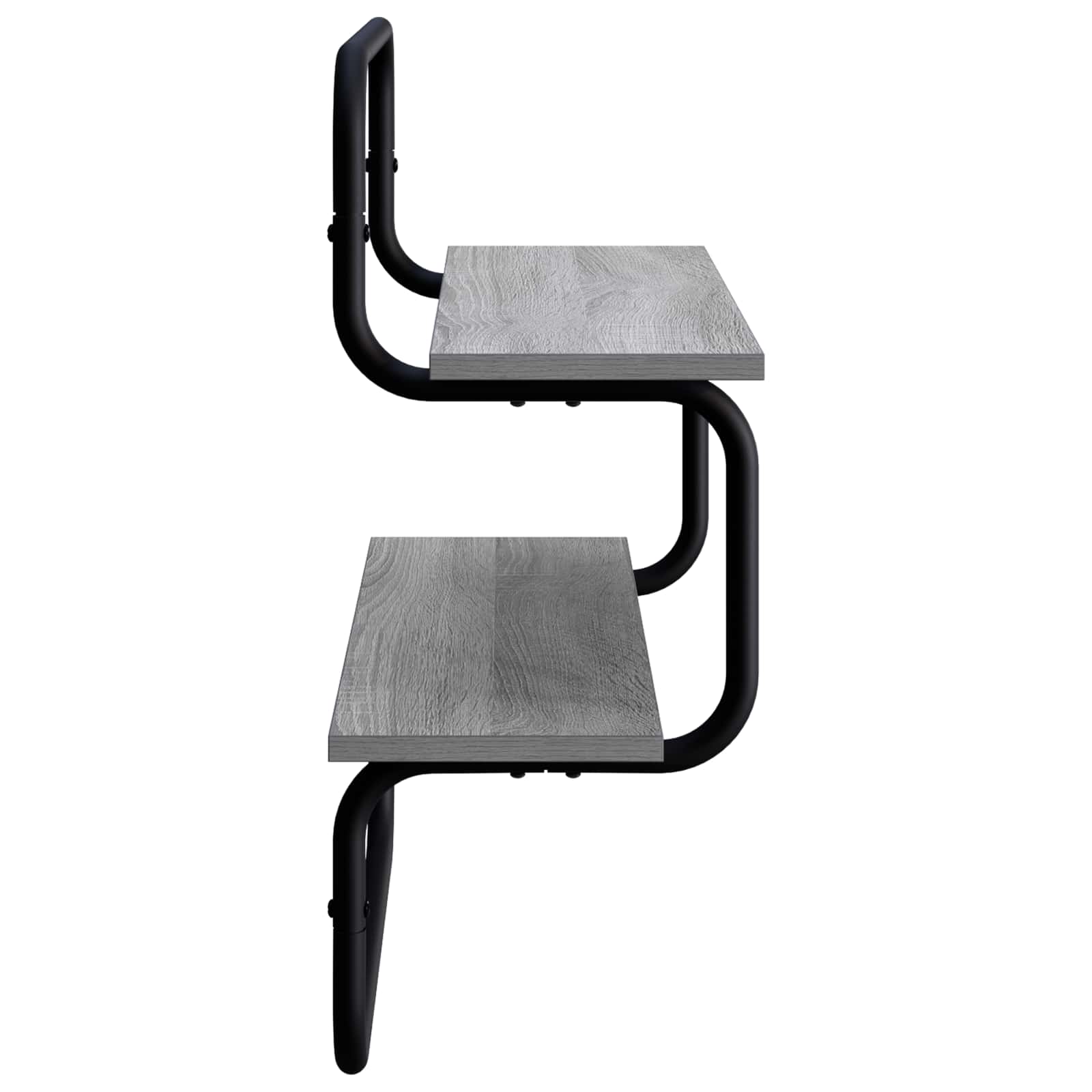 Ράφι τοίχου 2 επιπέδων Γκρι Sonoma 80 x 24,5 x 61 εκ - Pakobazaar