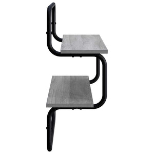 Ράφι τοίχου 2 επιπέδων Γκρι Sonoma 80 x 24,5 x 61 εκ - Pakobazaar