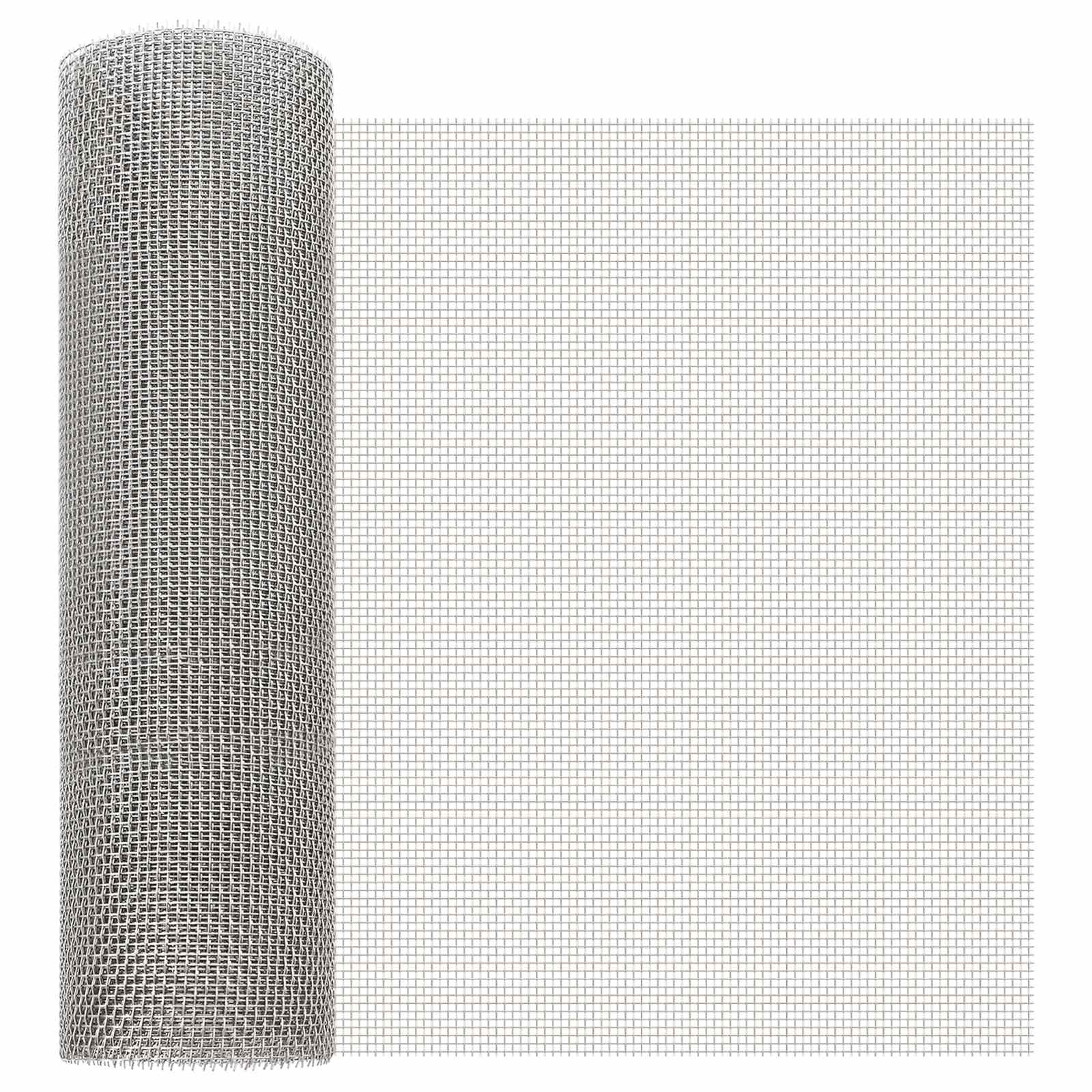 Πλέγμα Οθόνης 40 x 200 cm 6 Mesh Ανοξείδωτο Ατσάλι 201 Ασημί