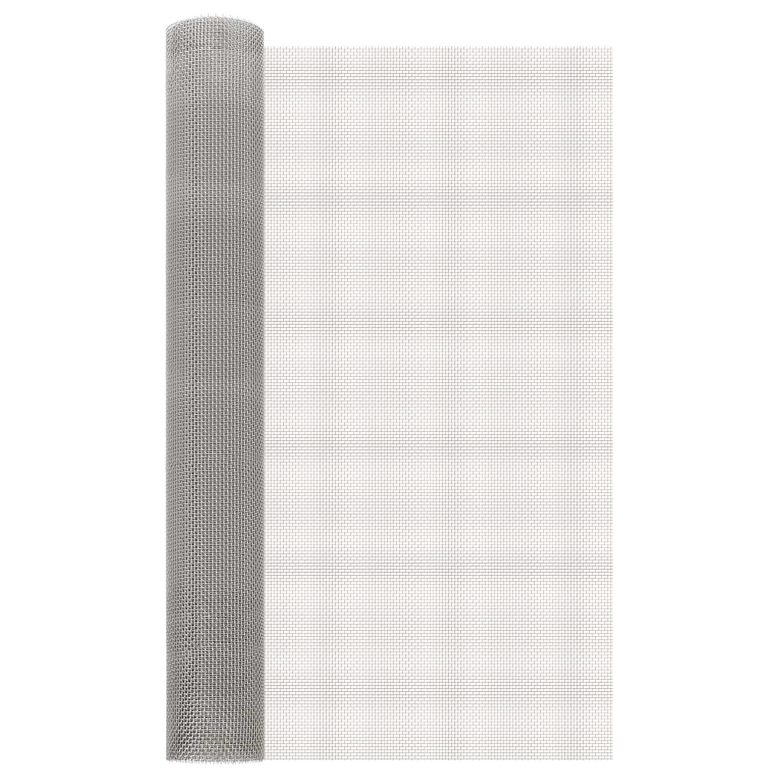 Πλέγμα Οθόνης 80 x 1000 cm 6 Mesh Ανοξείδωτο Ατσάλι 201 Ασημί