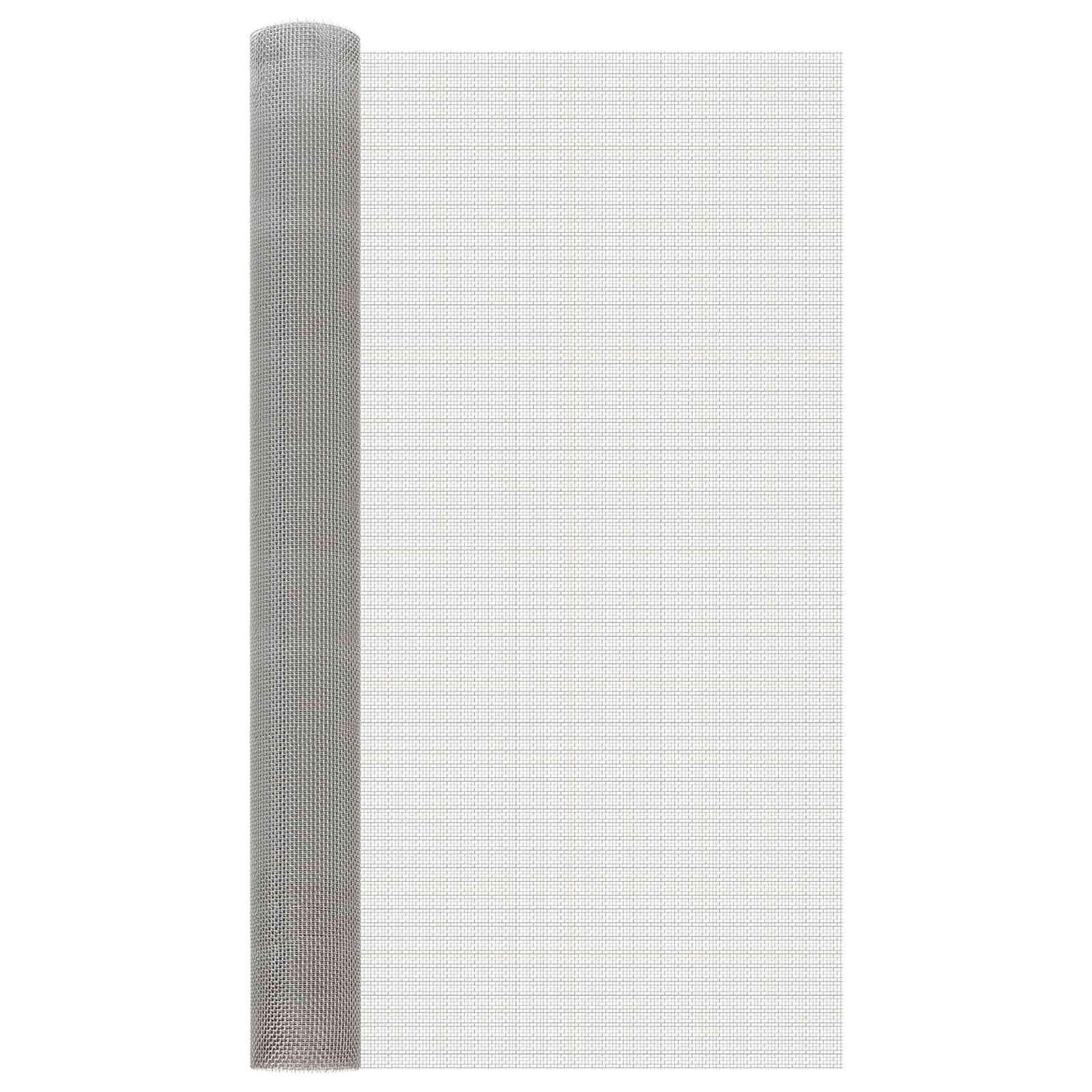 Πλέγμα Οθόνης 100 x 200 cm 6 Mesh Ανοξείδωτο Ατσάλι 201 Ασημί