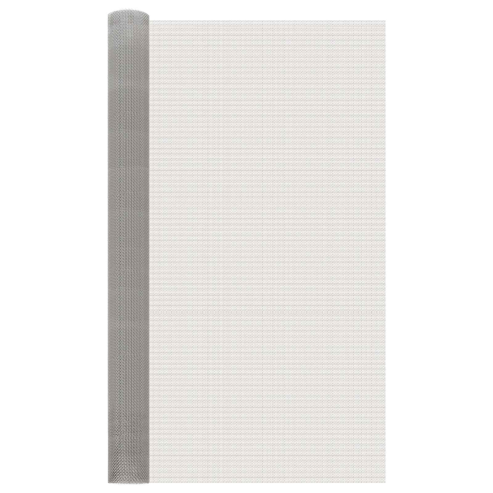 Πλέγμα Οθόνης 120 x 1000 cm 6 Mesh Ανοξείδωτο Ατσάλι 201 Ασημί