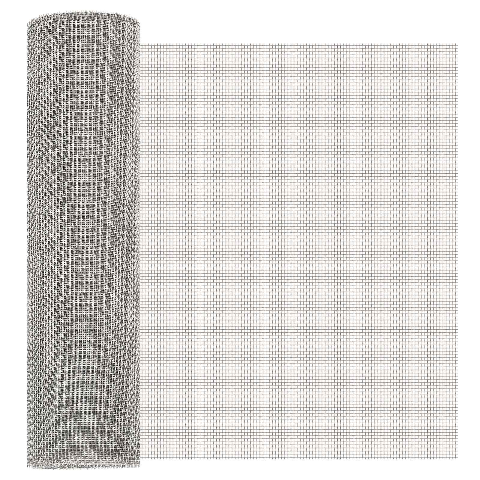 Πλέγμα Οθόνης 40 x 200 cm 8 Mesh Ανοξείδωτο Ατσάλι 201 Ασημί