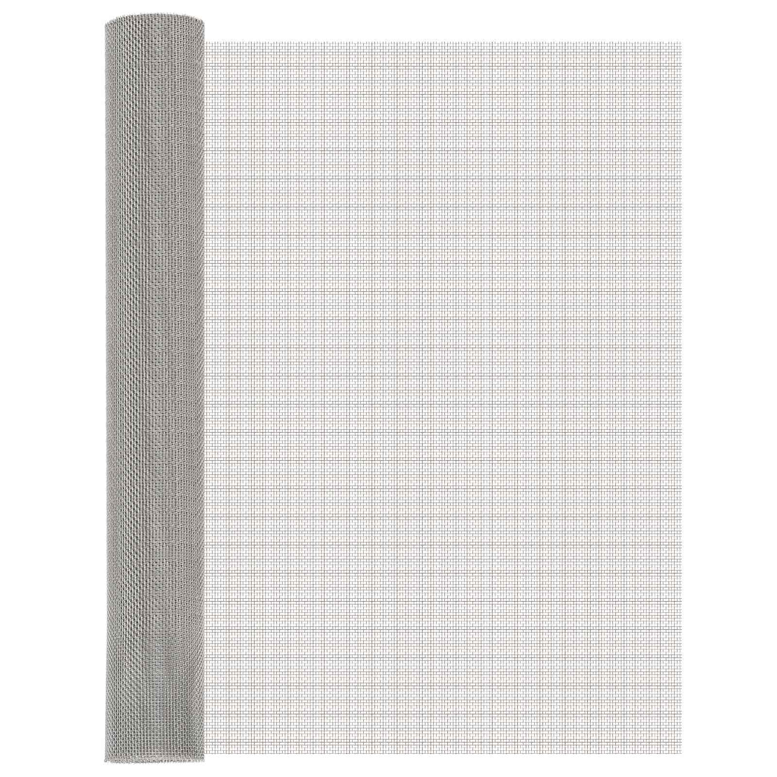 Πλέγμα Οθόνης 80 x 500 cm 8 Mesh Ανοξείδωτο Ατσάλι 201 Ασημί