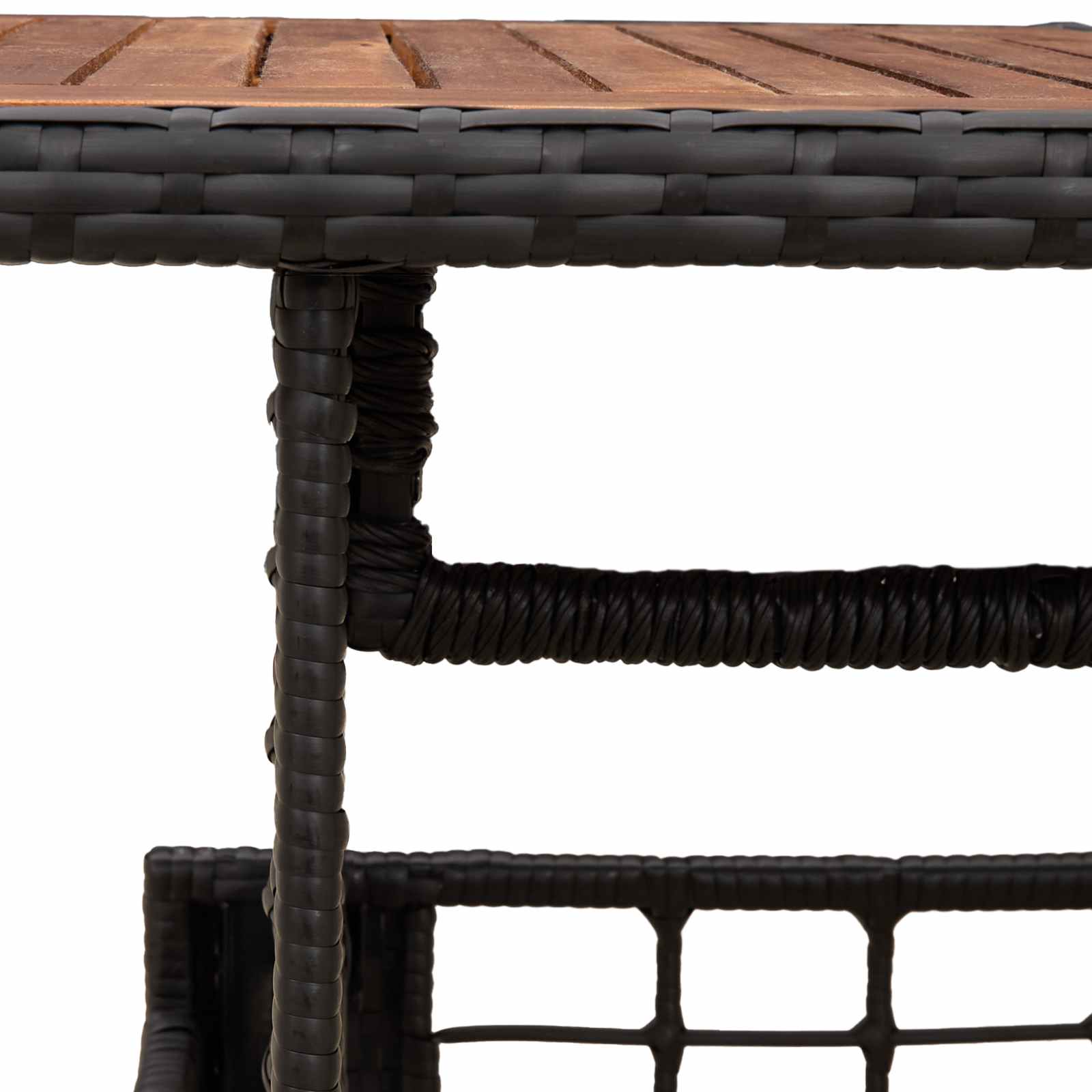 Τραπέζι Κήπου Μαύρο και φυσικό 100 x 55 x 37 cm - Pakobazaar