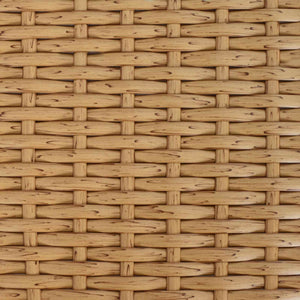 Τραπέζι Κήπου Φυσικό 100 x 55 x 37 cm PE Rattan και Γυαλί - Pakobazaar