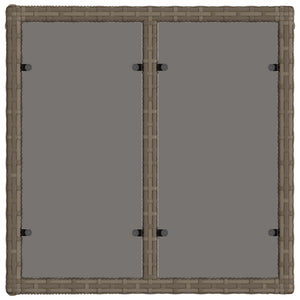 Τραπέζι Κήπου Γκρι και Μαύρο 55 x 55 x 37 εκ