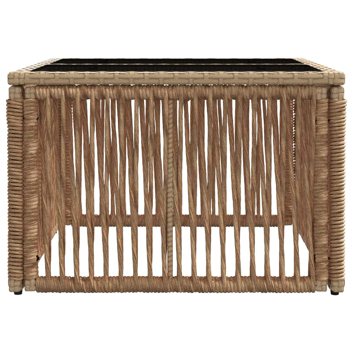 Τραπέζι Κήπου Μπεζ και Μαύρο 55 x 55 x 37 εκ - Pakobazaar