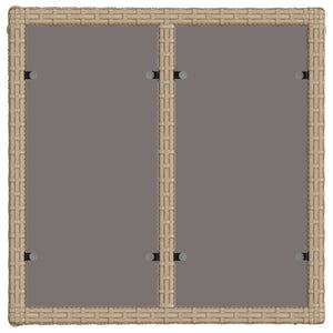 Τραπέζι Κήπου Μπεζ και Μαύρο 55 x 55 x 37 εκ - Pakobazaar
