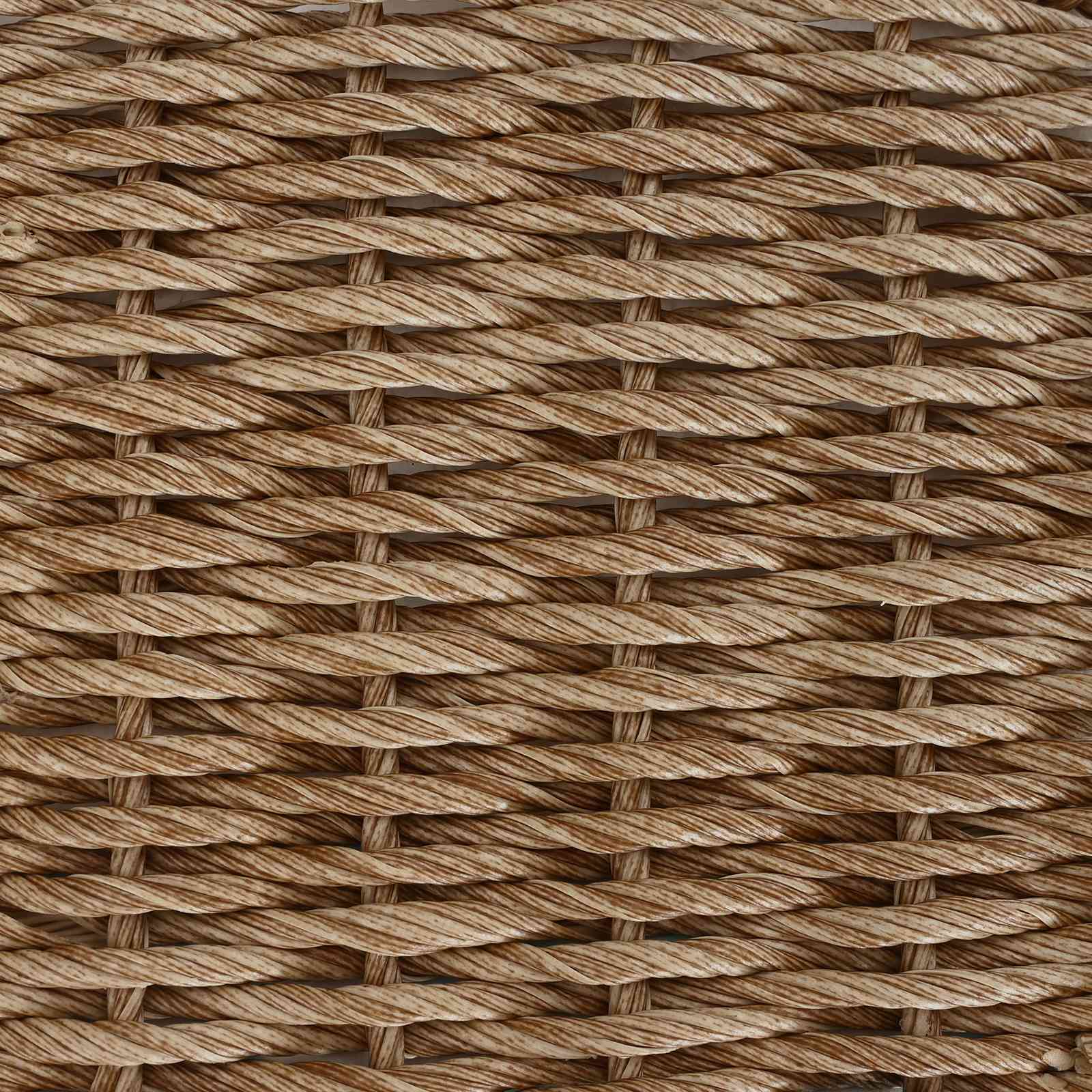 Τραπέζι Κήπου Μπεζ 100 x 55 x 37 cm PE Rattan και Γυαλί - Pakobazaar
