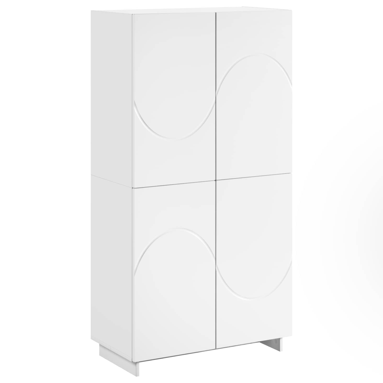 Ψηλός μπουφές Λευκό 79 x 41 x 151 cm Επεξεργασμένο Ξύλο