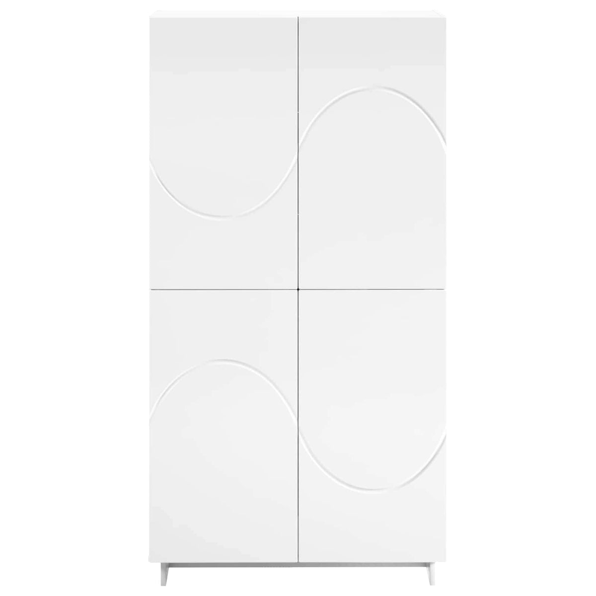Ψηλός μπουφές Λευκό 79 x 41 x 151 cm Επεξεργασμένο Ξύλο