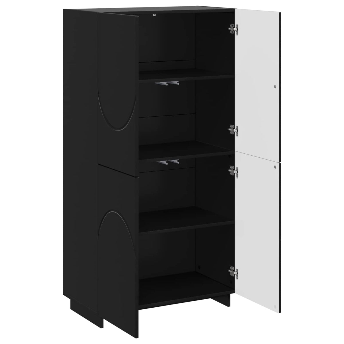 Ψηλός μπουφές Μαύρο 79 x 41 x 151 cm Επεξεργασμένο Ξύλο