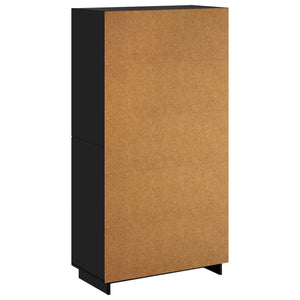 Ψηλός μπουφές Μαύρο 79 x 41 x 151 cm Επεξεργασμένο Ξύλο