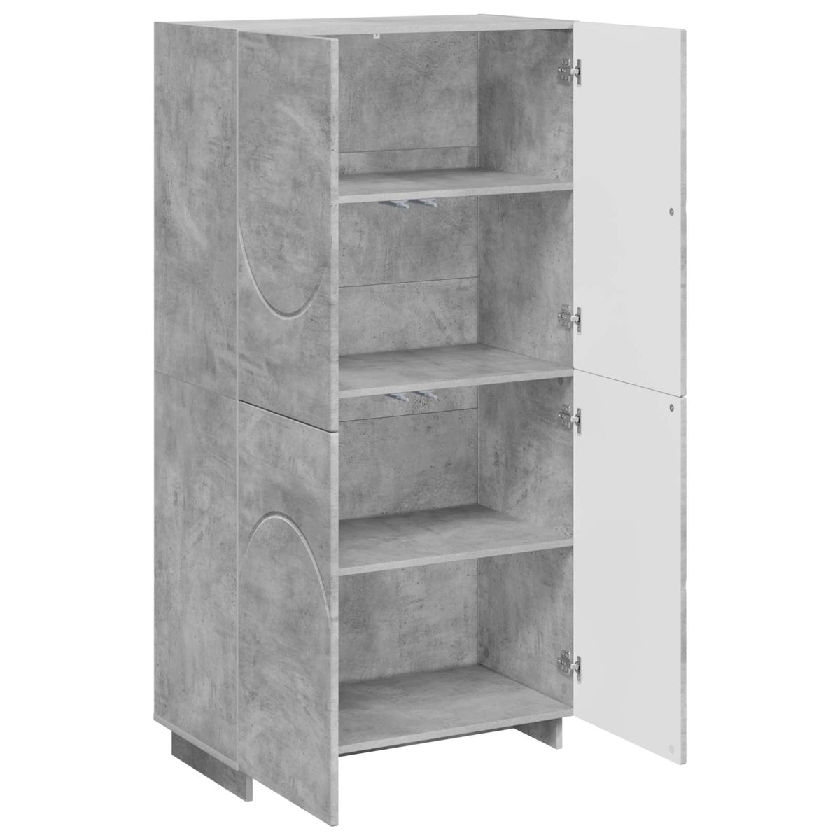 Ψηλός μπουφές Γκρι Σκυροδέματος 79 x 41 x 151 cm - Pakobazaar