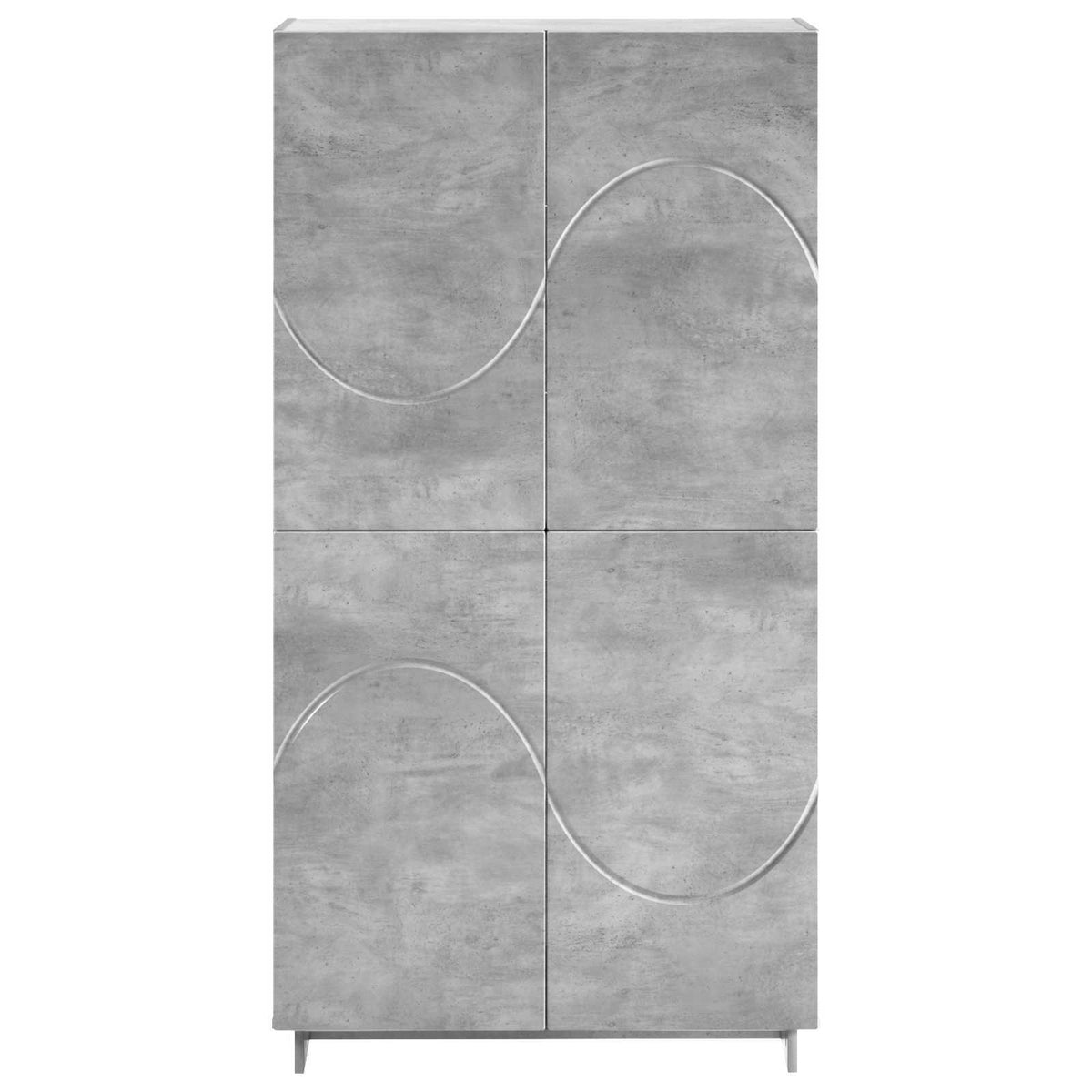 Ψηλός μπουφές Γκρι Σκυροδέματος 79 x 41 x 151 cm - Pakobazaar