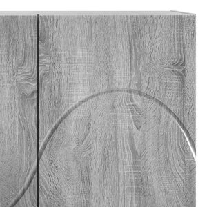Ψηλός μπουφές Γκρι Sonoma 79 x 41 x 151 cm Επεξεργασμένο Ξύλο - Pakobazaar
