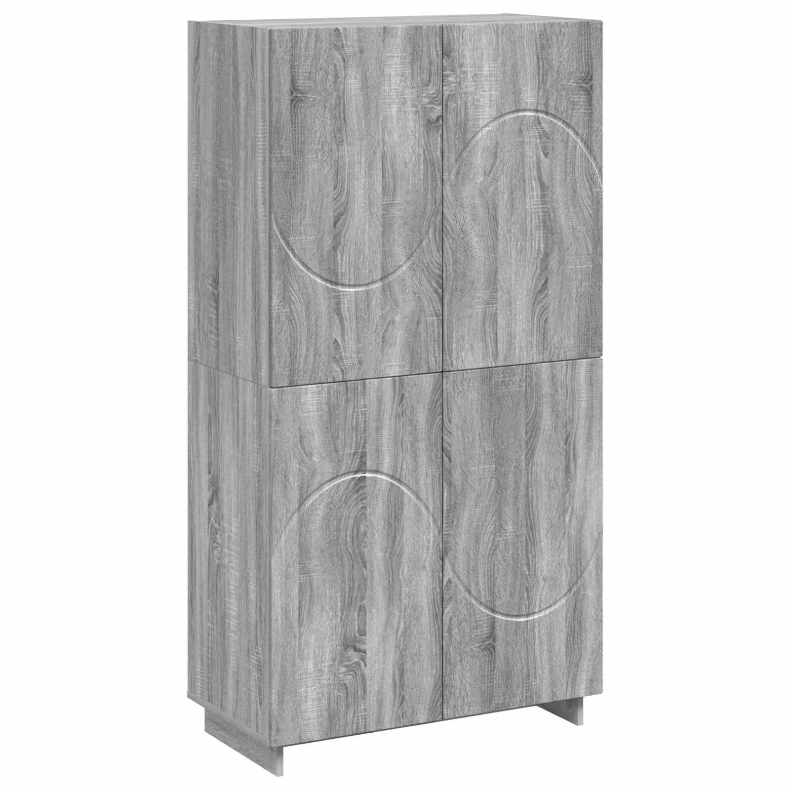 Ψηλός μπουφές Γκρι Sonoma 79 x 41 x 151 cm Επεξεργασμένο Ξύλο - Pakobazaar