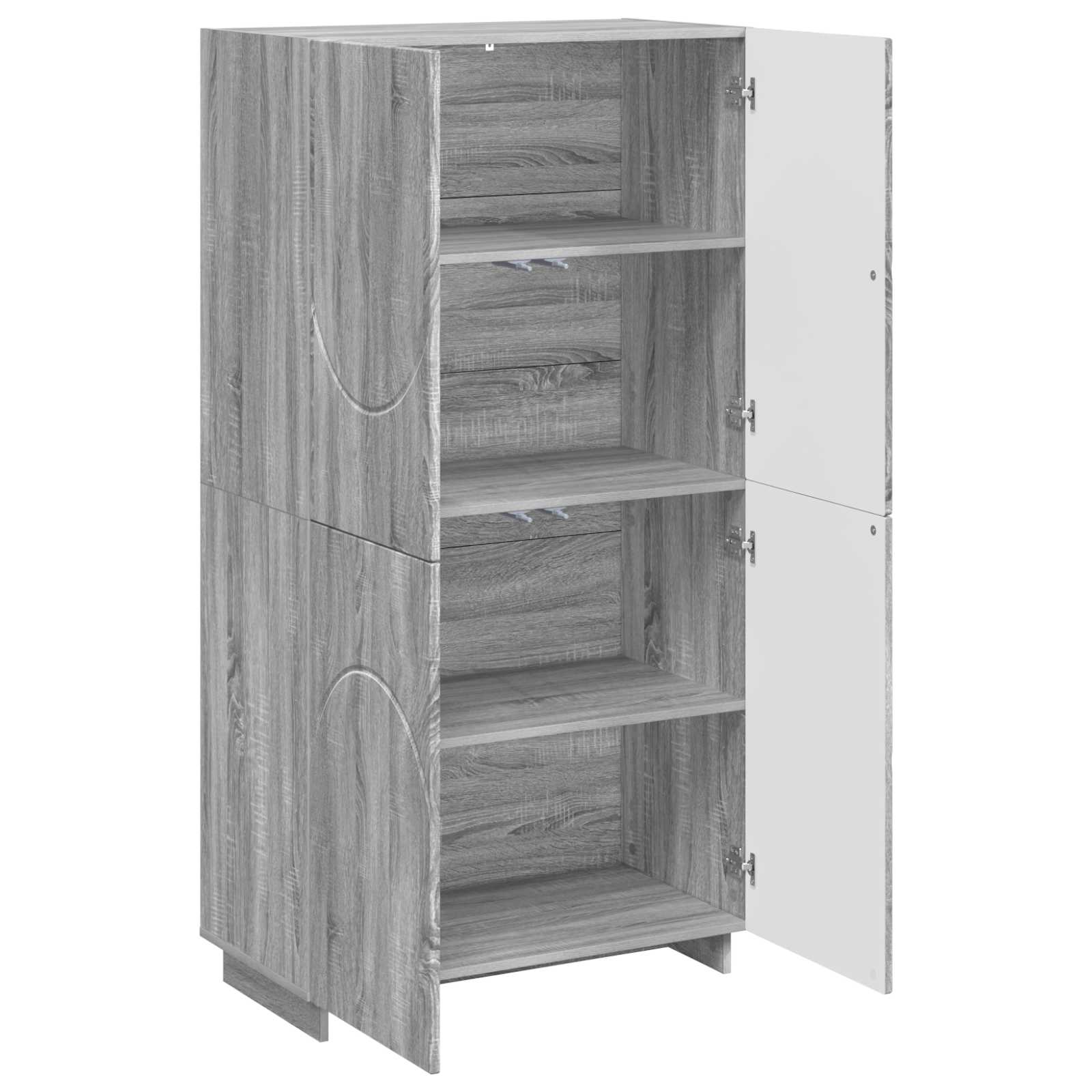 Ψηλός μπουφές Γκρι Sonoma 79 x 41 x 151 cm Επεξεργασμένο Ξύλο - Pakobazaar