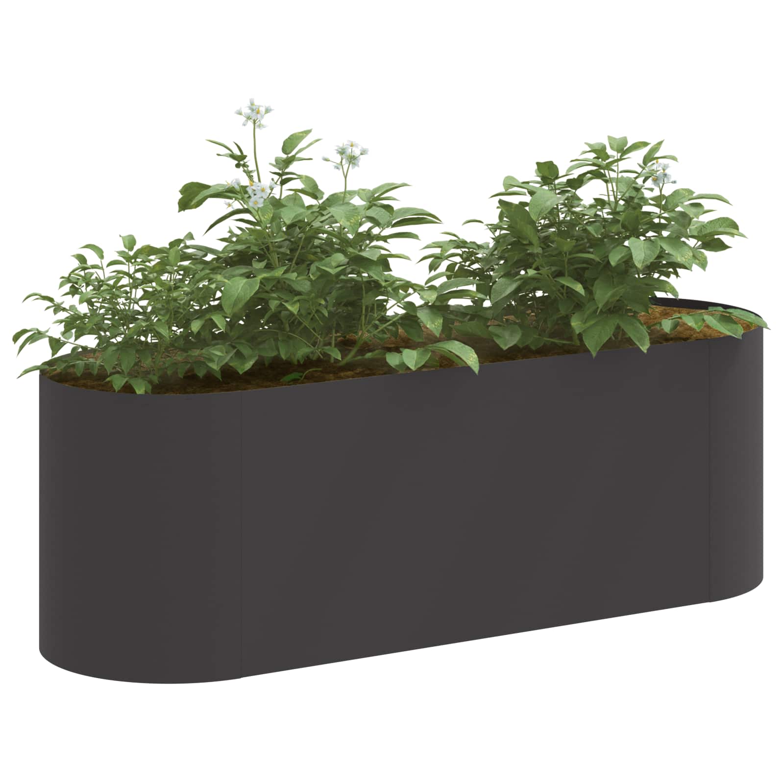 Υψωμένο Κρεβάτι Κήπου Μαύρο 120 x 40 x 40 cm Ατσάλι - Pakobazaar