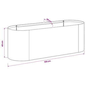 Υψωμένο Κρεβάτι Κήπου Ανθρακί 120 x 40 x 40 εκ - Pakobazaar