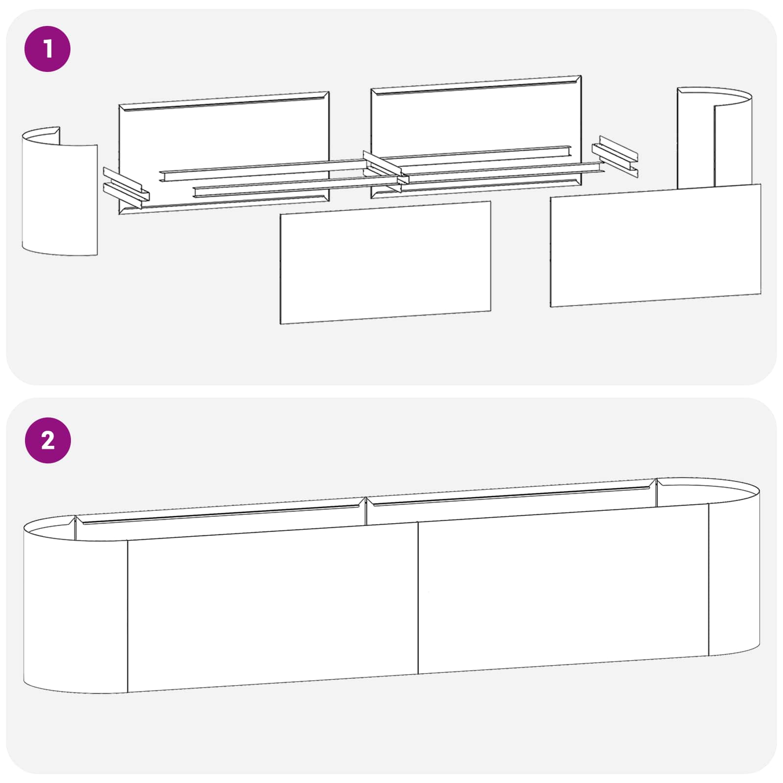 Υψωμένο Κρεβάτι Κήπου Μαύρο 200 x 40 x 40 εκ. - Pakobazaar