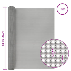 Πλέγμα Οθόνης 60 x 1000 cm 60 Mesh Ανοξείδωτο Ατσάλι 201 Ασημί - Pakobazaar