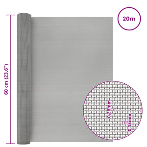 Πλέγμα Οθόνης 60 x 2000 cm 60 Mesh Ανοξείδωτο Ατσάλι 201 Ασημί - Pakobazaar