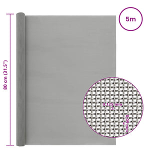 Πλέγμα Οθόνης 80 x 500 cm 120 Mesh Ανοξείδωτο Ατσάλι 201 Ασημί - Pakobazaar